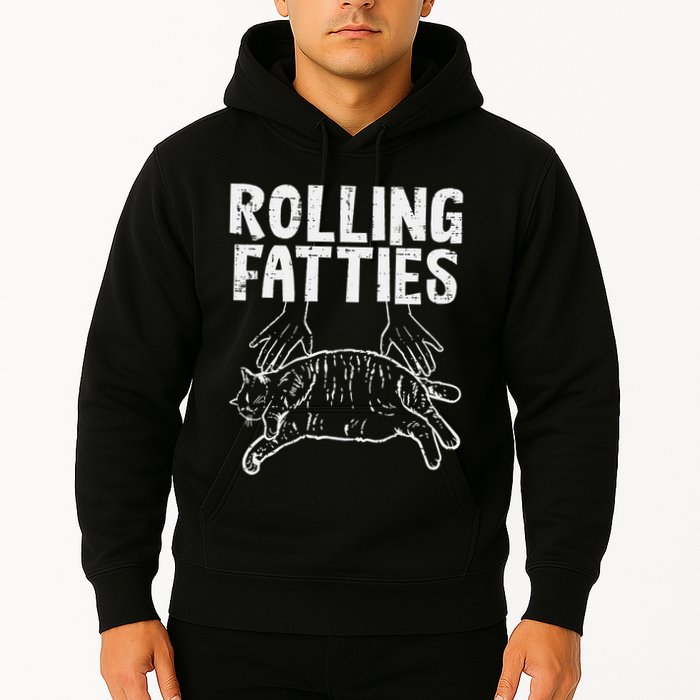 Rolling Fatties Cat Funny Fat Kitten Hoodie