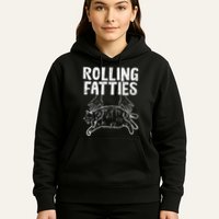 Rolling Fatties Cat Funny Fat Kitten Hoodie