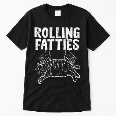 Rolling Fatties Cat Funny Fat Kitten Tall T-Shirt