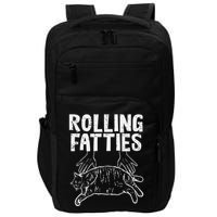 Rolling Fatties Cat Funny Fat Kitten Impact Tech Backpack