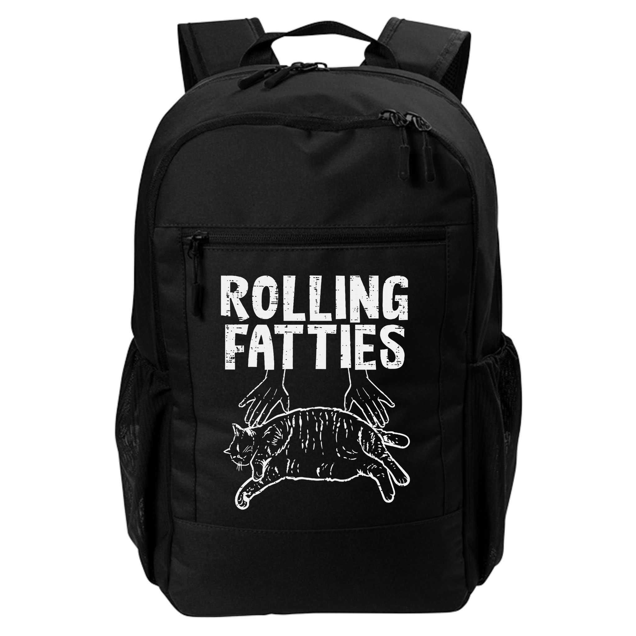 Rolling Fatties Cat Funny Fat Kitten Backpack