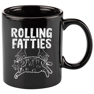 Rolling Fatties Cat Funny Fat Kitten 11oz C Handle Ceramic Mug
