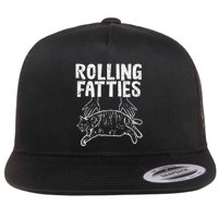 Rolling Fatties Cat Funny Fat Kitten Flatbill Hat