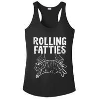 Rolling Fatties Cat Funny Fat Kitten Ladies PosiCharge Competitor Racerback Tank