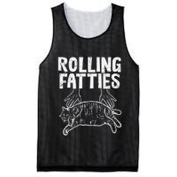 Rolling Fatties Cat Funny Fat Kitten Mesh Reversible Basketball Jersey Tank