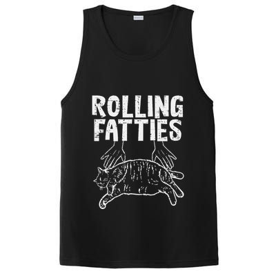Rolling Fatties Cat Funny Fat Kitten PosiCharge Competitor Tank
