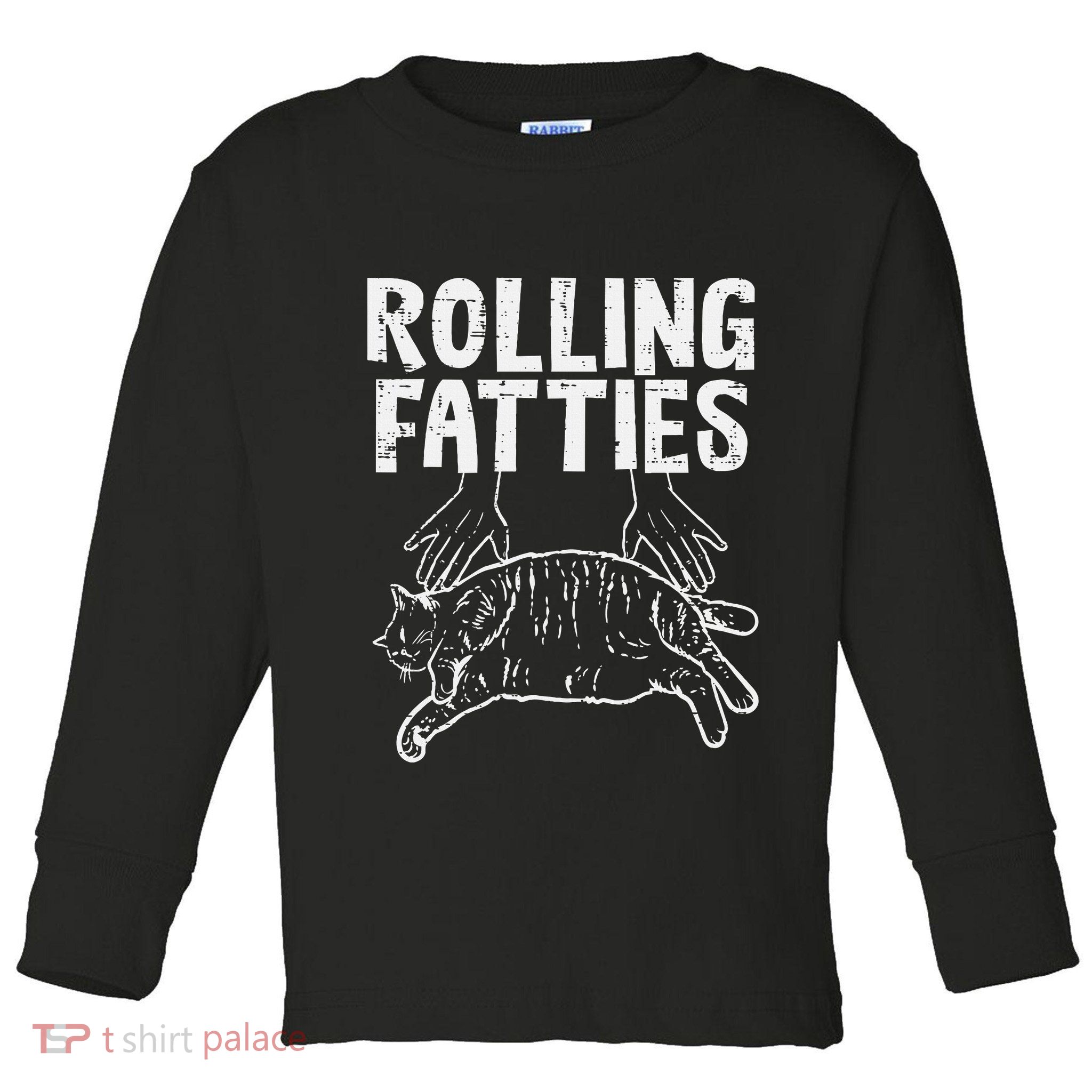 Rolling Fatties Cat Funny Fat Kitten Toddler Long Sleeve Shirt