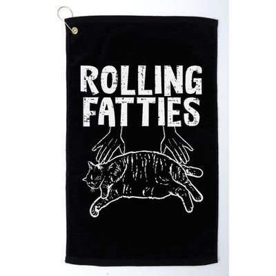 Rolling Fatties Cat Funny Fat Kitten Golf Towel