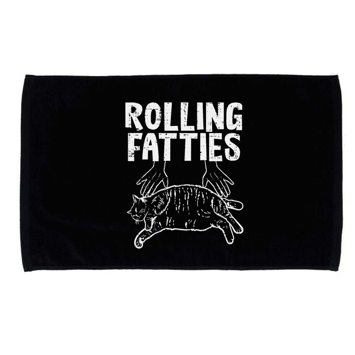Rolling Fatties Cat Funny Fat Kitten Microfiber Hand Towel