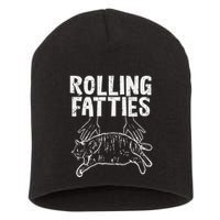 Rolling Fatties Cat Funny Fat Kitten Short Acrylic Beanie