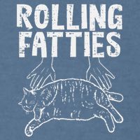 Rolling Fatties Cat Funny Fat Kitten Garment-Dyed Sweatshirt