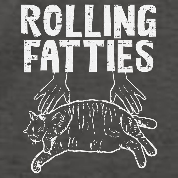 Rolling Fatties Cat Funny Fat Kitten Vector Backpack