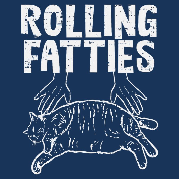 Rolling Fatties Cat Funny Fat Kitten Infant Baby Jersey Bodysuit