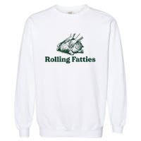 Rolling Fatties Cat Funny Cute Cat Lover Kitten Owner Kitty Garment-Dyed Sweatshirt