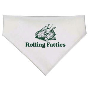 Rolling Fatties Cat Funny Cute Cat Lover Kitten Owner Kitty USA-Made Doggie Bandana