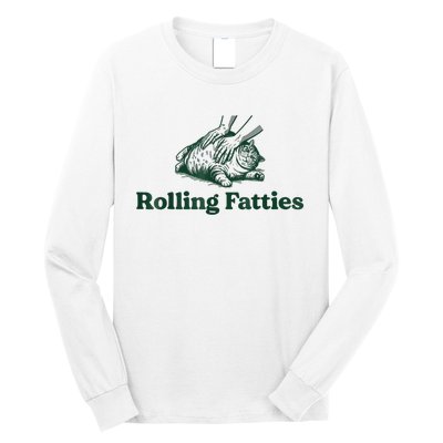 Rolling Fatties Cat Funny Cute Cat Lover Kitten Owner Kitty Long Sleeve Shirt