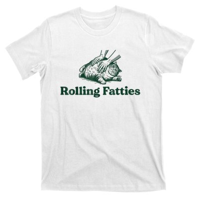 Rolling Fatties Cat Funny Cute Cat Lover Kitten Owner Kitty T-Shirt