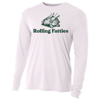 Rolling Fatties Cat Funny Cute Cat Lover Kitten Owner Kitty Cooling Performance Long Sleeve Crew