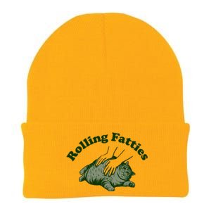 Rolling Fatties Cat Hoodie Humorous Fat Cat Knit Cap Winter Beanie