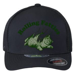 Rolling Fatties Cat Hoodie Humorous Fat Cat Flexfit Unipanel Trucker Cap