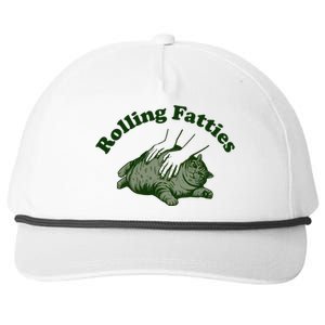 Rolling Fatties Cat Hoodie Humorous Fat Cat Snapback Five-Panel Rope Hat