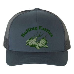 Rolling Fatties Cat Hoodie Humorous Fat Cat Yupoong Adult 5-Panel Trucker Hat