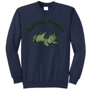 Rolling Fatties Cat Hoodie Humorous Fat Cat Sweatshirt