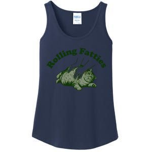 Rolling Fatties Cat Hoodie Humorous Fat Cat Ladies Essential Tank