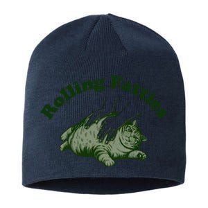 Rolling Fatties Cat Hoodie Humorous Fat Cat Sustainable Beanie