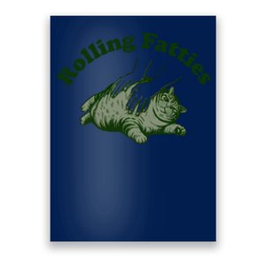 Rolling Fatties Cat Hoodie Humorous Fat Cat Poster