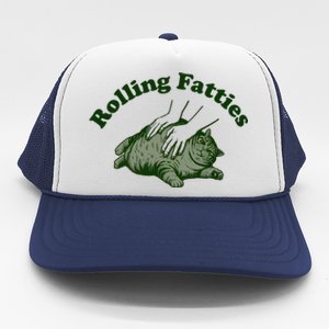 Rolling Fatties Cat Hoodie Humorous Fat Cat Trucker Hat