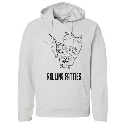 Rolling Fatties Cat Performance Fleece Hoodie