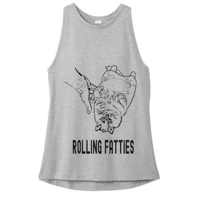 Rolling Fatties Cat Ladies PosiCharge Tri-Blend Wicking Tank