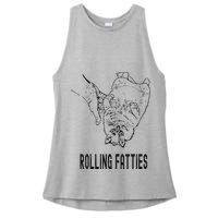 Rolling Fatties Cat Ladies PosiCharge Tri-Blend Wicking Tank