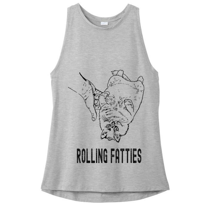 Rolling Fatties Cat Ladies PosiCharge Tri-Blend Wicking Tank