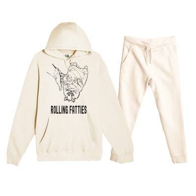 Rolling Fatties Cat Premium Hooded Sweatsuit Set