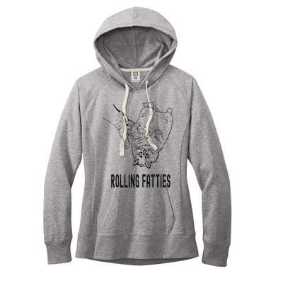 Rolling Fatties Cat Women's Fleece Hoodie