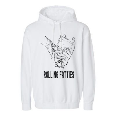 Rolling Fatties Cat Garment-Dyed Fleece Hoodie