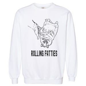 Rolling Fatties Cat Garment-Dyed Sweatshirt