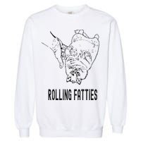 Rolling Fatties Cat Garment-Dyed Sweatshirt