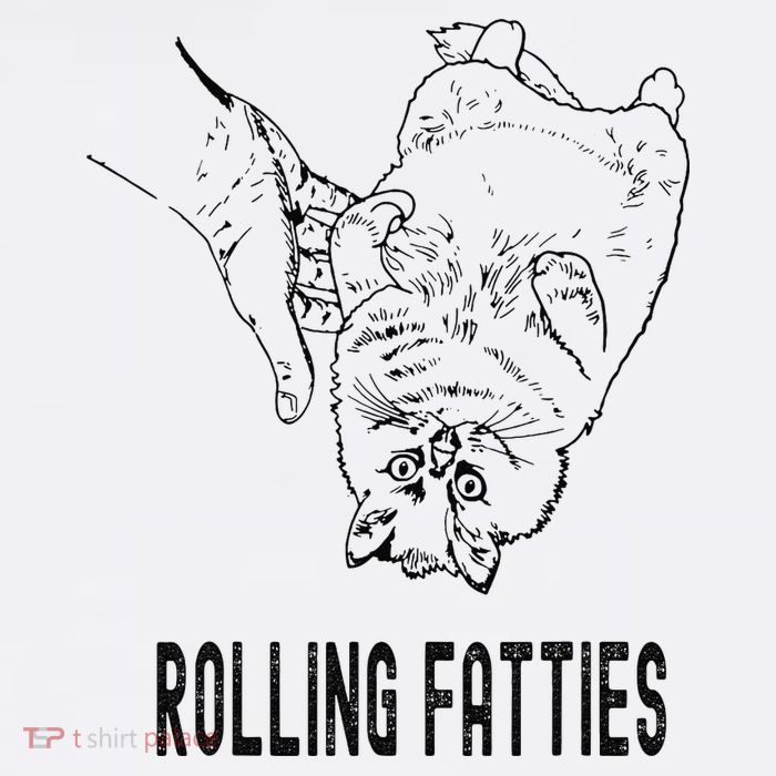 Rolling Fatties Cat Button