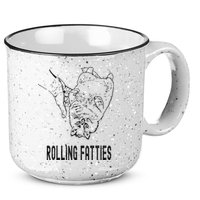 Rolling Fatties Cat 15oz Campfire Ceramic Mug