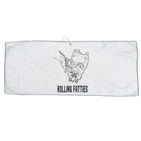 Rolling Fatties Cat Large Microfiber Waffle Golf Towel