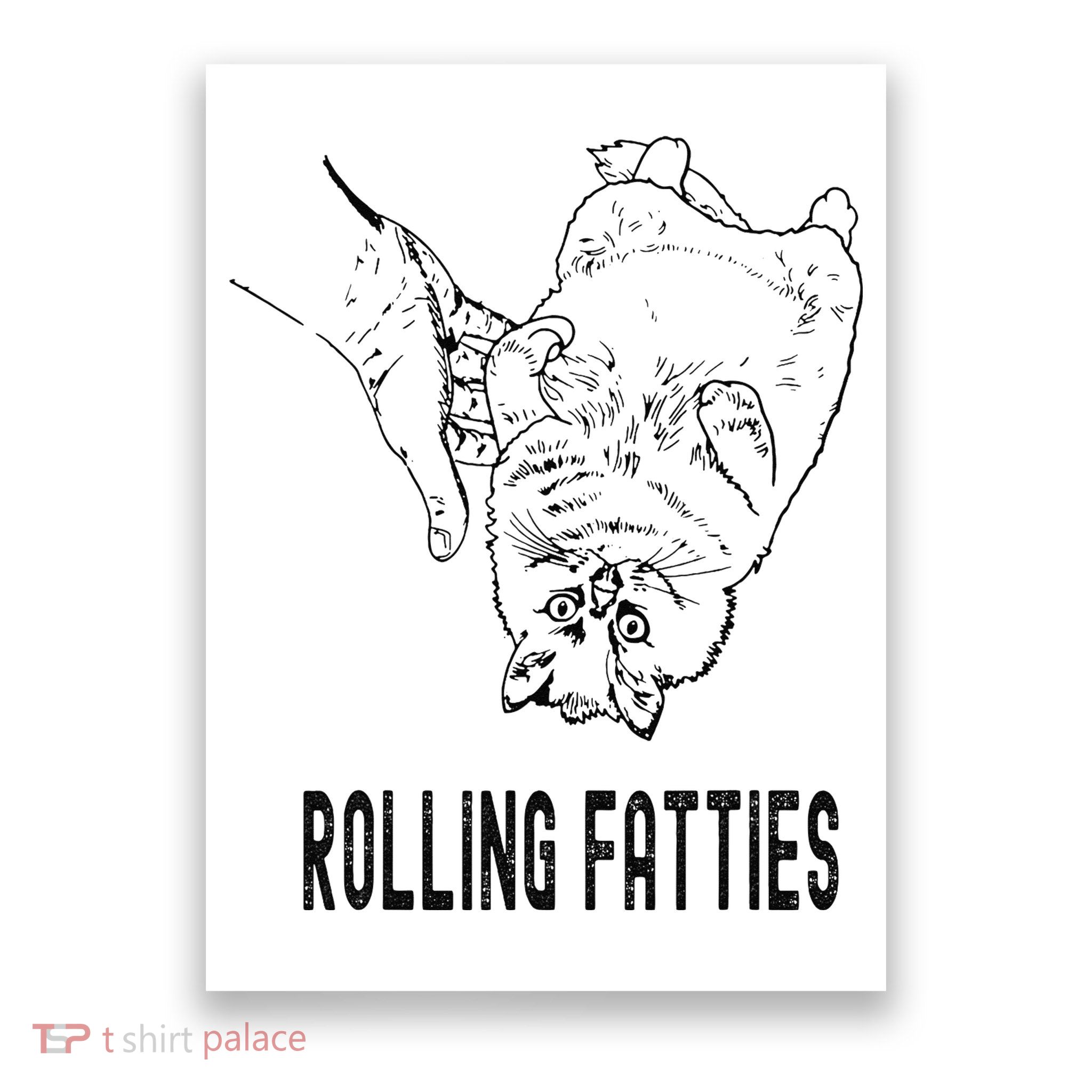 Rolling Fatties Cat Poster