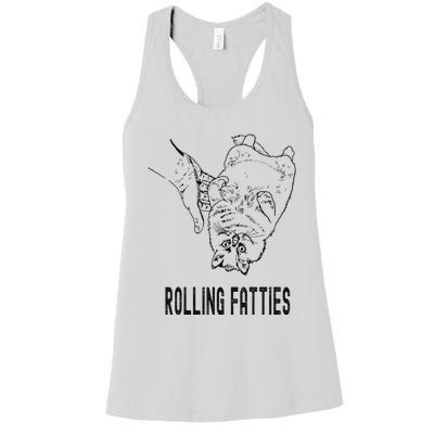 Rolling Fatties Cat Women's Racerback Tank