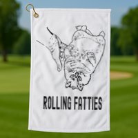 Rolling Fatties Cat Golf Towel