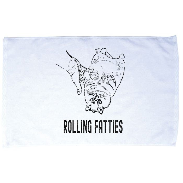 Rolling Fatties Cat Microfiber Hand Towel