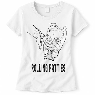 Rolling Fatties Cat Womens T-Shirt