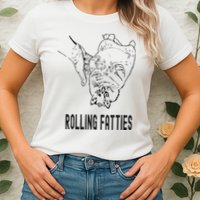 Rolling Fatties Cat Womens T-Shirt