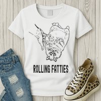 Rolling Fatties Cat Womens T-Shirt